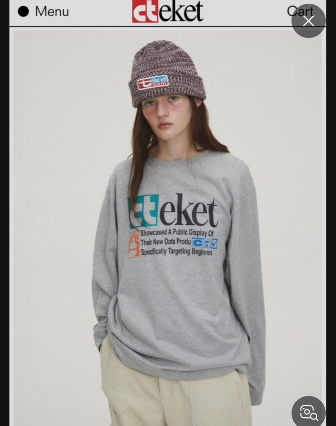 테켓 롱슬리브 그레이 상품이미지1