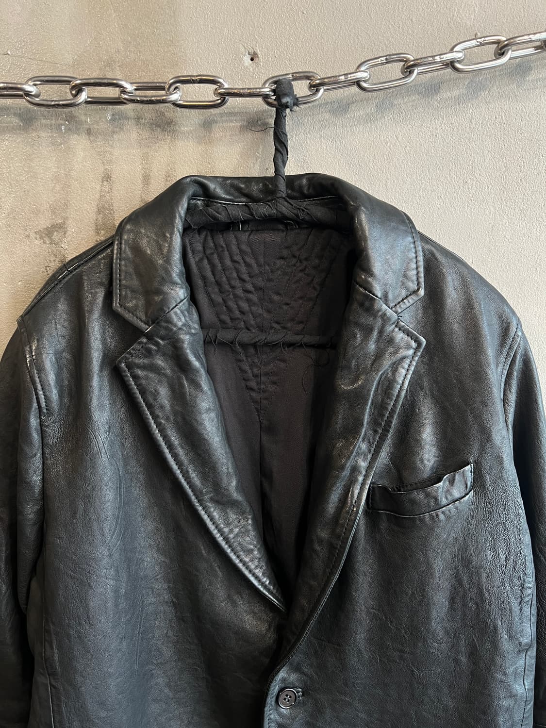 24aw 올세인츠 램스킨 레더 블레이저 상품이미지4