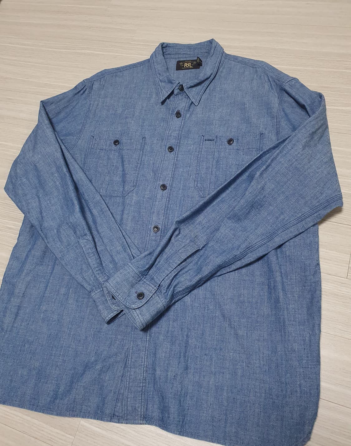 [XL] RRL 인디고 샴브레이 워크셔츠 더블알엘 상품이미지1