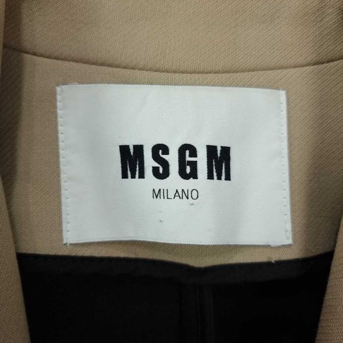 [MSGM] 히든버튼 오버사이즈 모직 롱 코트 베이지 P01564 상품이미지6