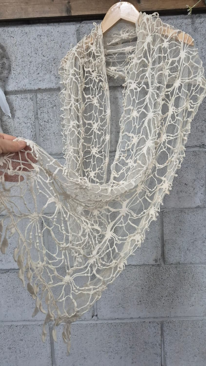 레이스 빈티지 머플러 하구미룩 모리룩 상품이미지1