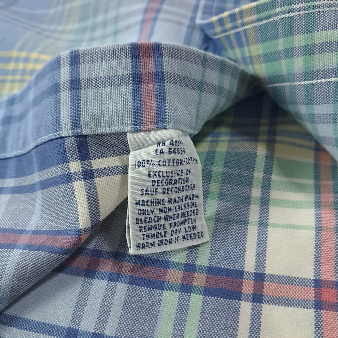 CK291 2XL 폴로 90s 파스텔 클래식 타탄체크 멀티포니 셔츠 남 상품이미지5