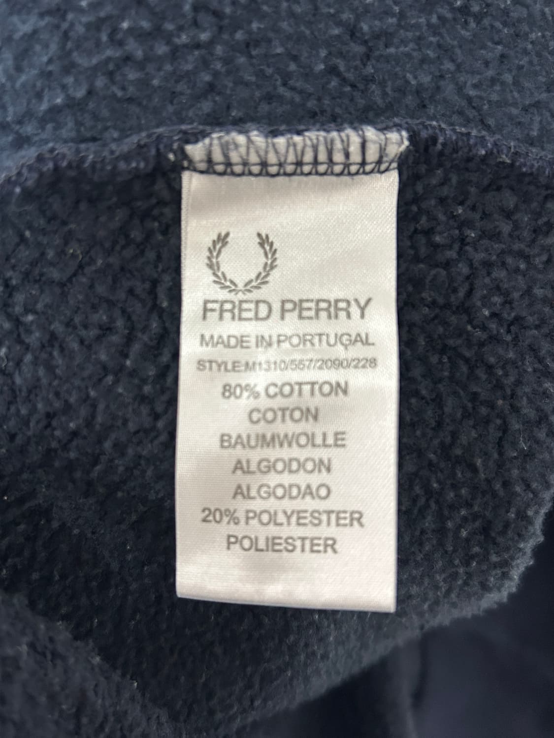 프레드페리 월계수 빅로고 후드티 네이비 상품이미지6