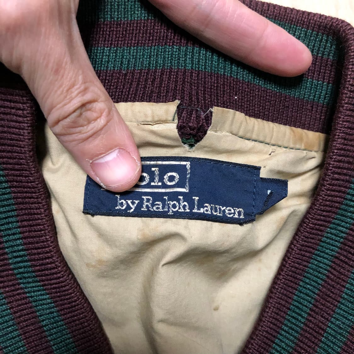 (L) 90's 폴로 랄프로렌 POLO 스크램블로고 스타디움 바시티 자켓 상품이미지4