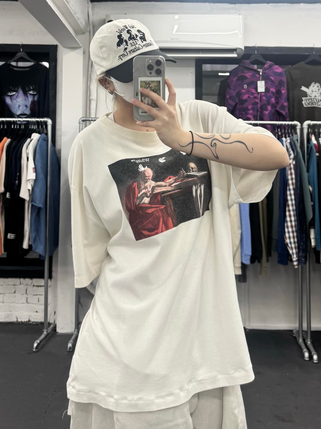 오프화이트 카라바조 에로우 티셔츠 상품이미지2