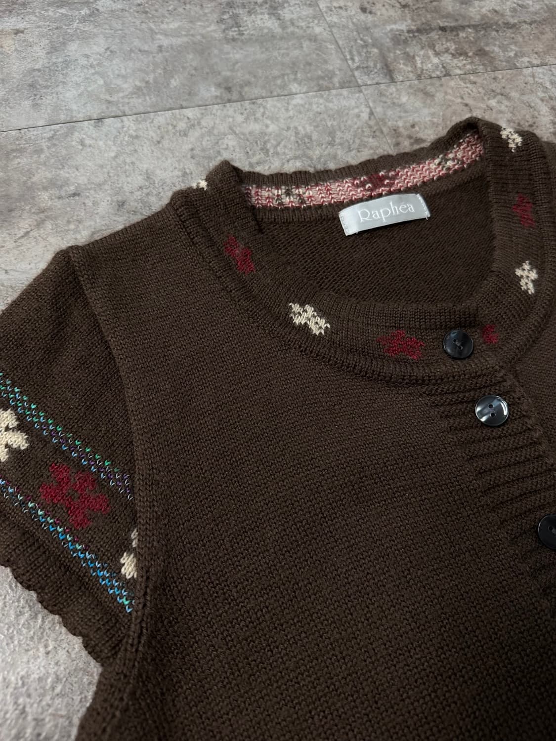 자수 하프 슬리브 가디건 상품이미지5