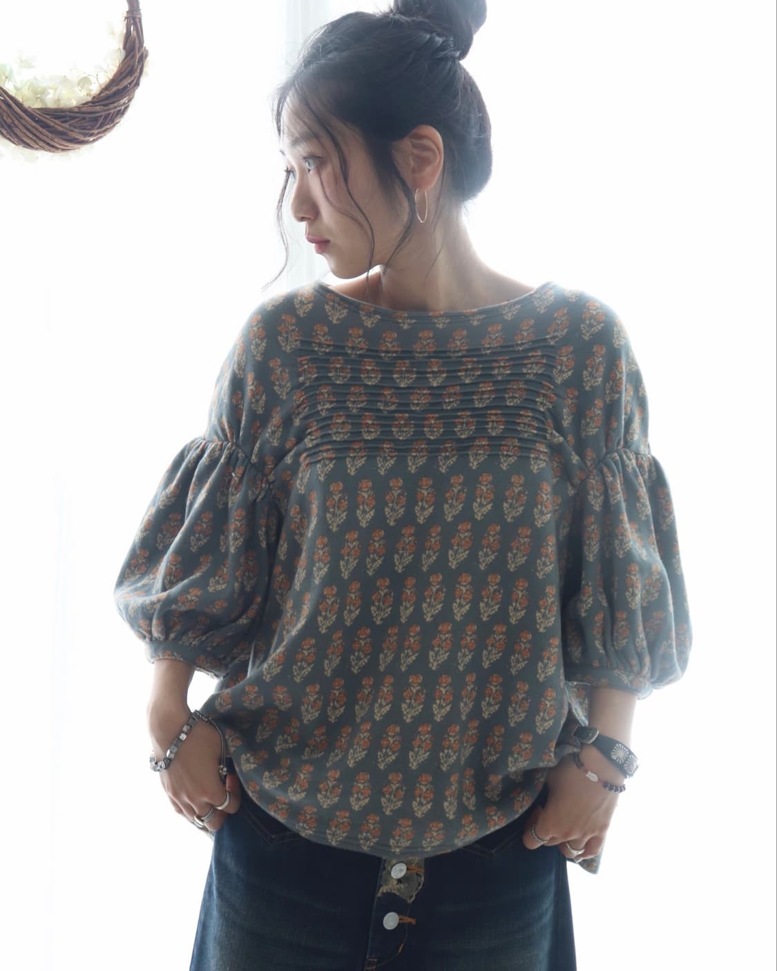 [Kapital] Floral Cashmere-Blend Blouse 상품이미지1