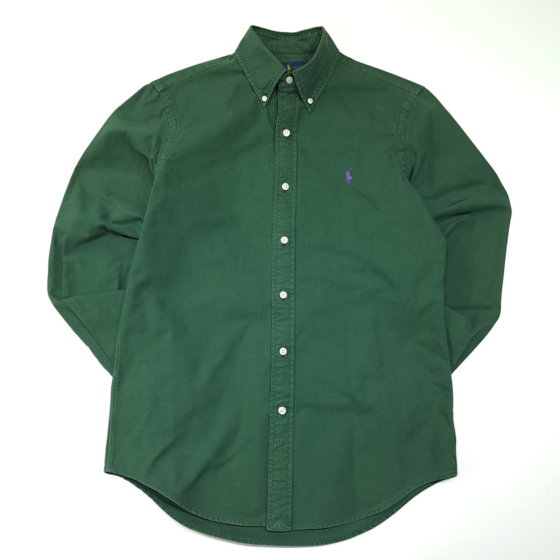 CL446 S 폴로 코튼 버튼다운 퍼플포니 그린 셔츠 남방 상품이미지1