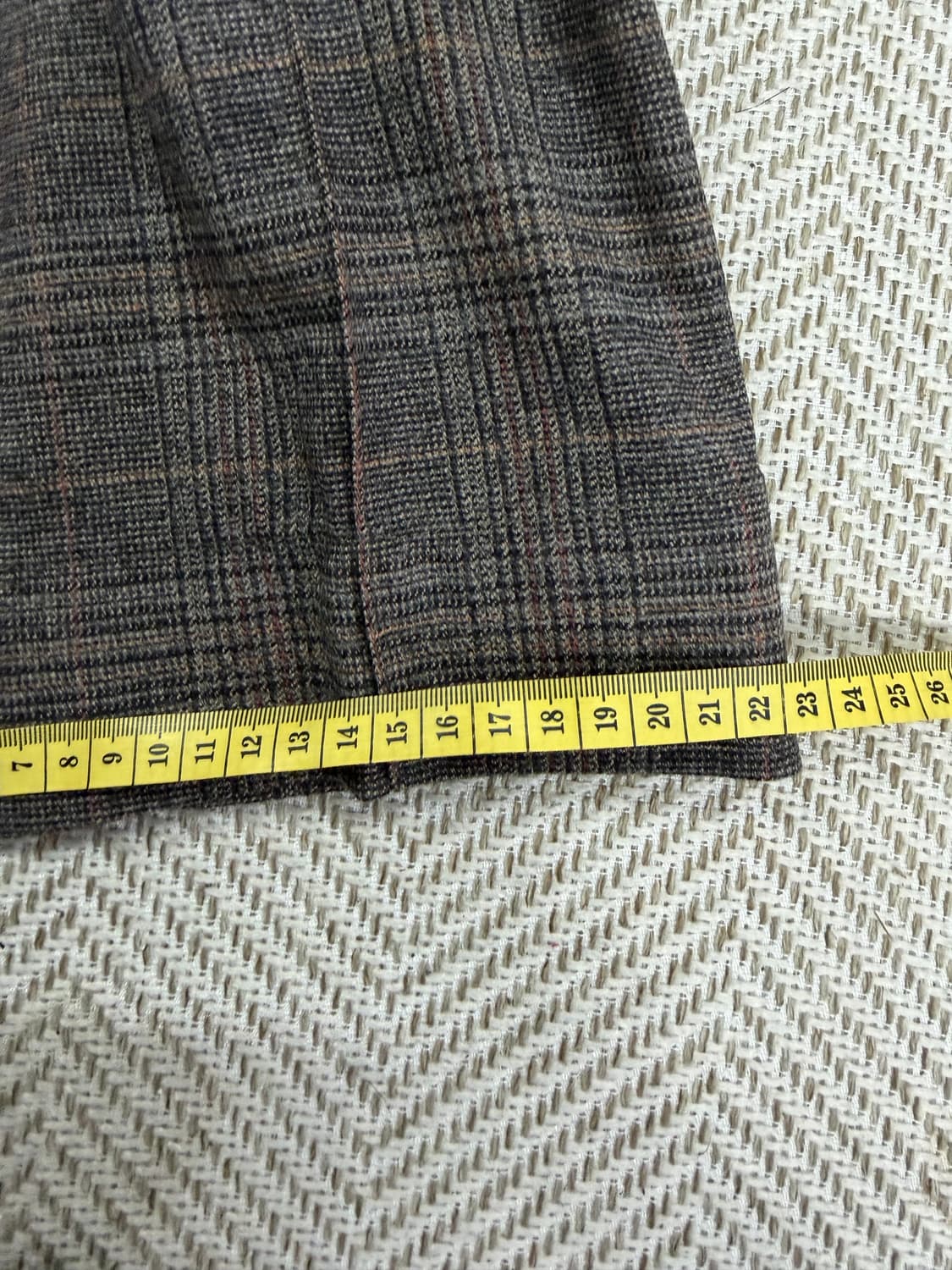 정품) 럭키슈에뜨 체크무늬 모재질 슬랙스 바지 36(28) 상품이미지9