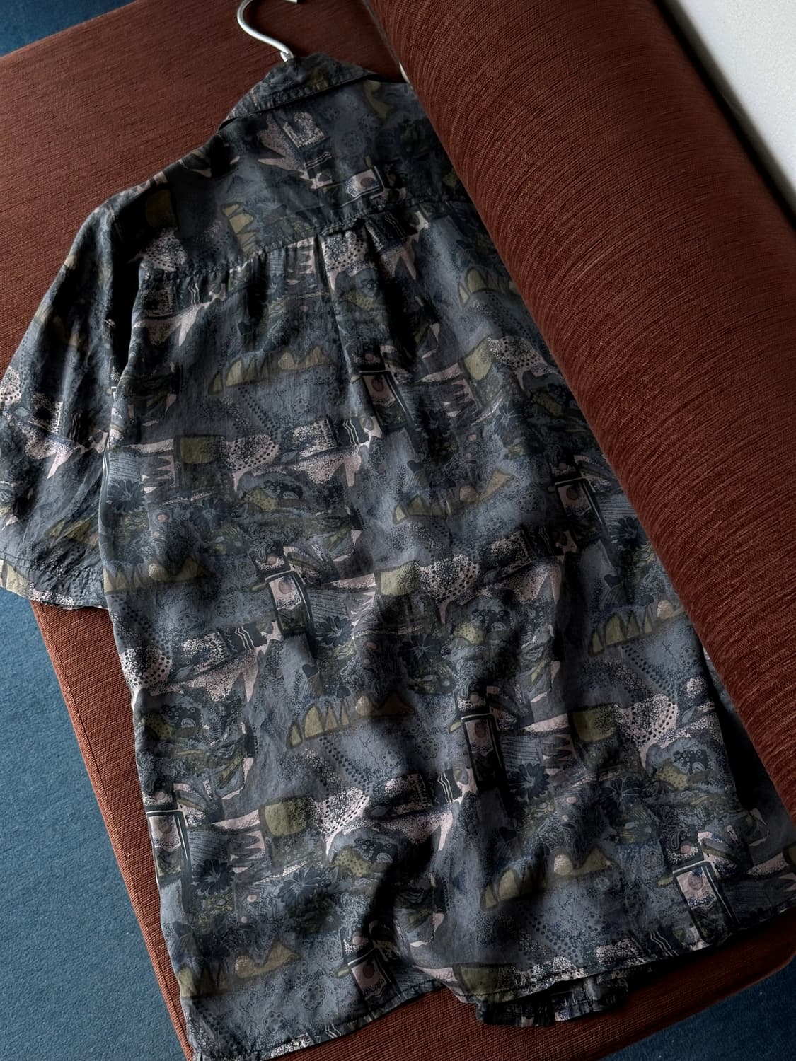 100% silk design patterned blouse shirt 상품이미지5