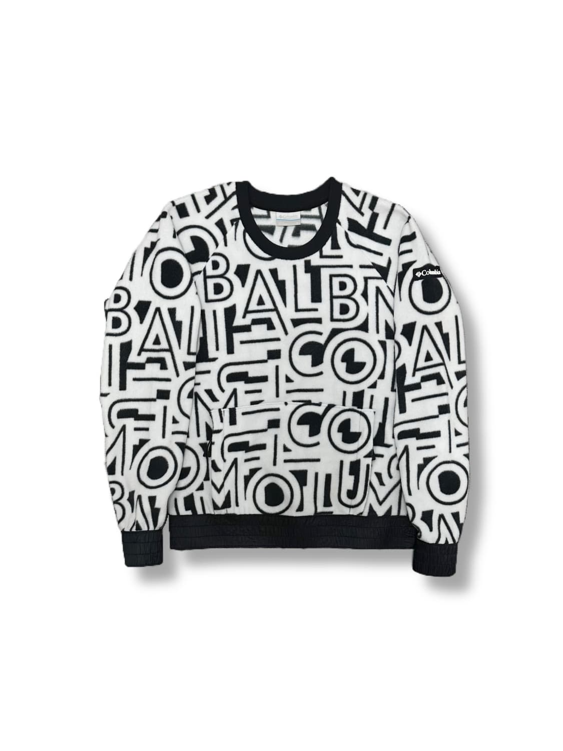 컬럼비아 스펠로고 패턴 플리스 맨투맨 상품이미지1