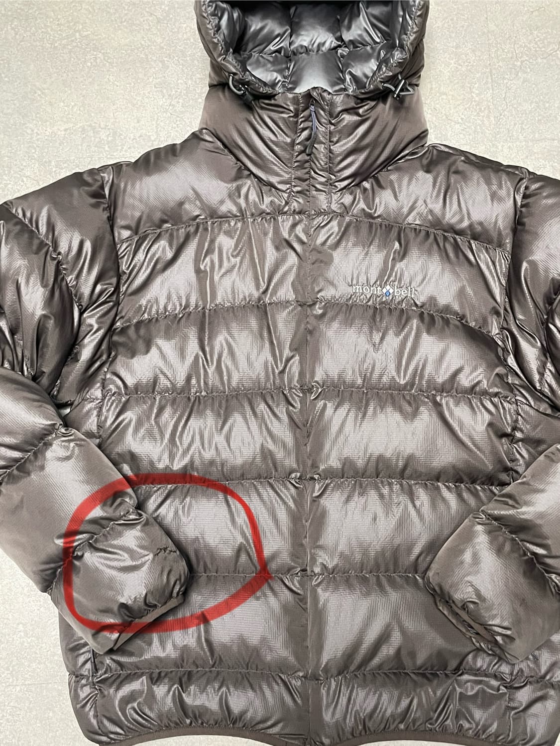 빈티지 몽벨 라이트 알파인 구스 다운 패딩 자켓 초코 브라운 모카 무스 상품이미지10