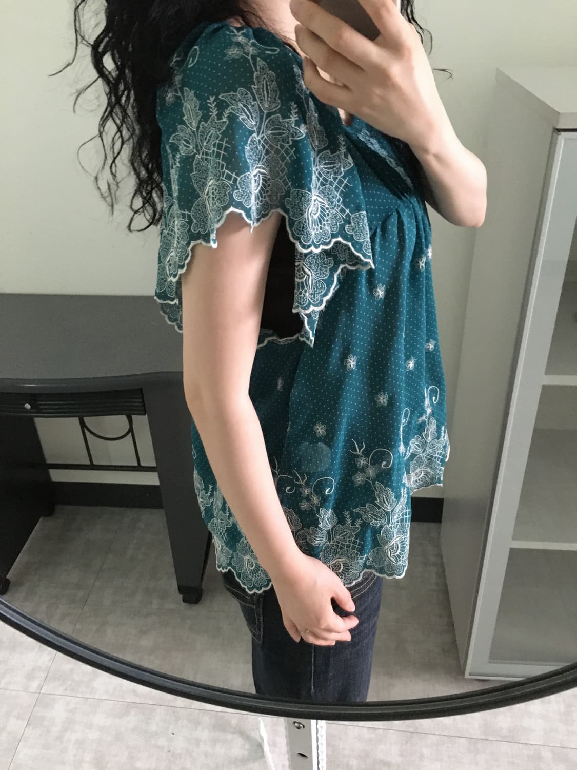 emerald sheer blouse 상품이미지7
