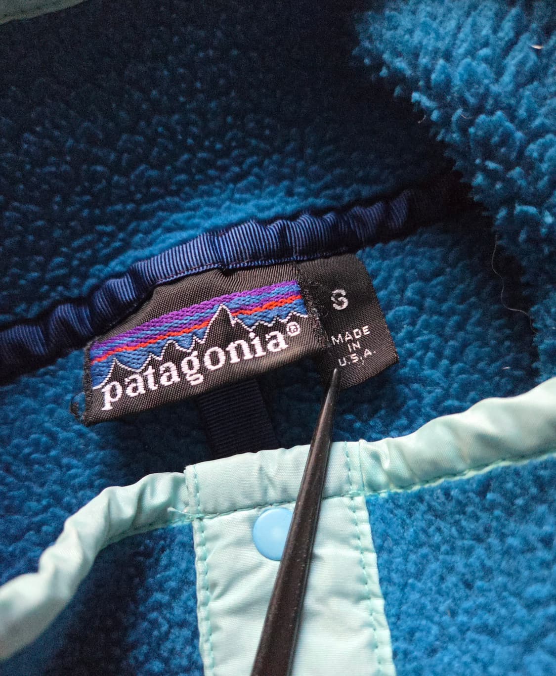 (S)파타고니아 90s Usa 블루 신칠라 플리스 상품이미지3