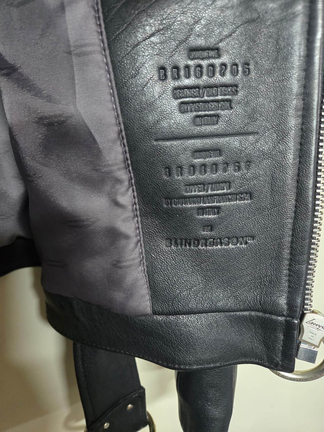 Blindreason 블랙 양가죽 라이더 자켓 XS 상품이미지9