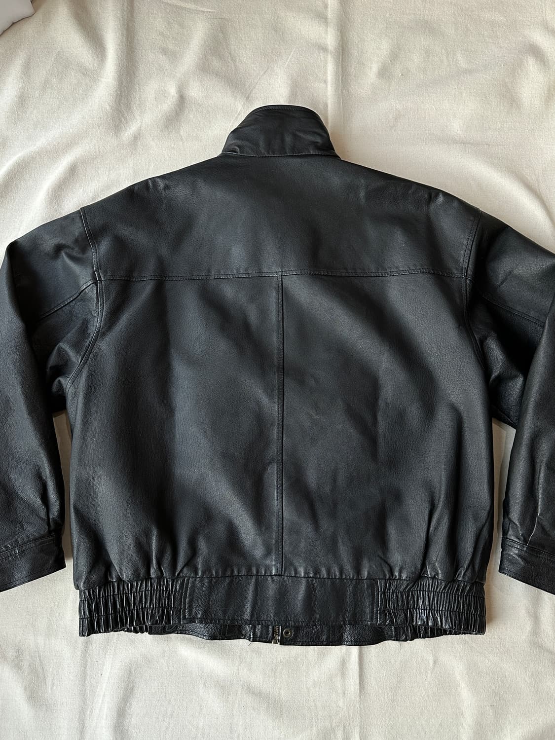 90s John Ashford 리얼 레더 자켓 블랙 M 상품이미지6