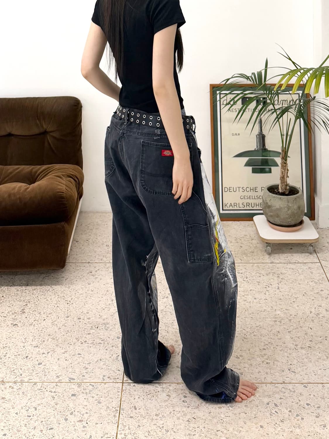 90s'커스텀 디키즈 워크팬츠 회색 상품이미지4