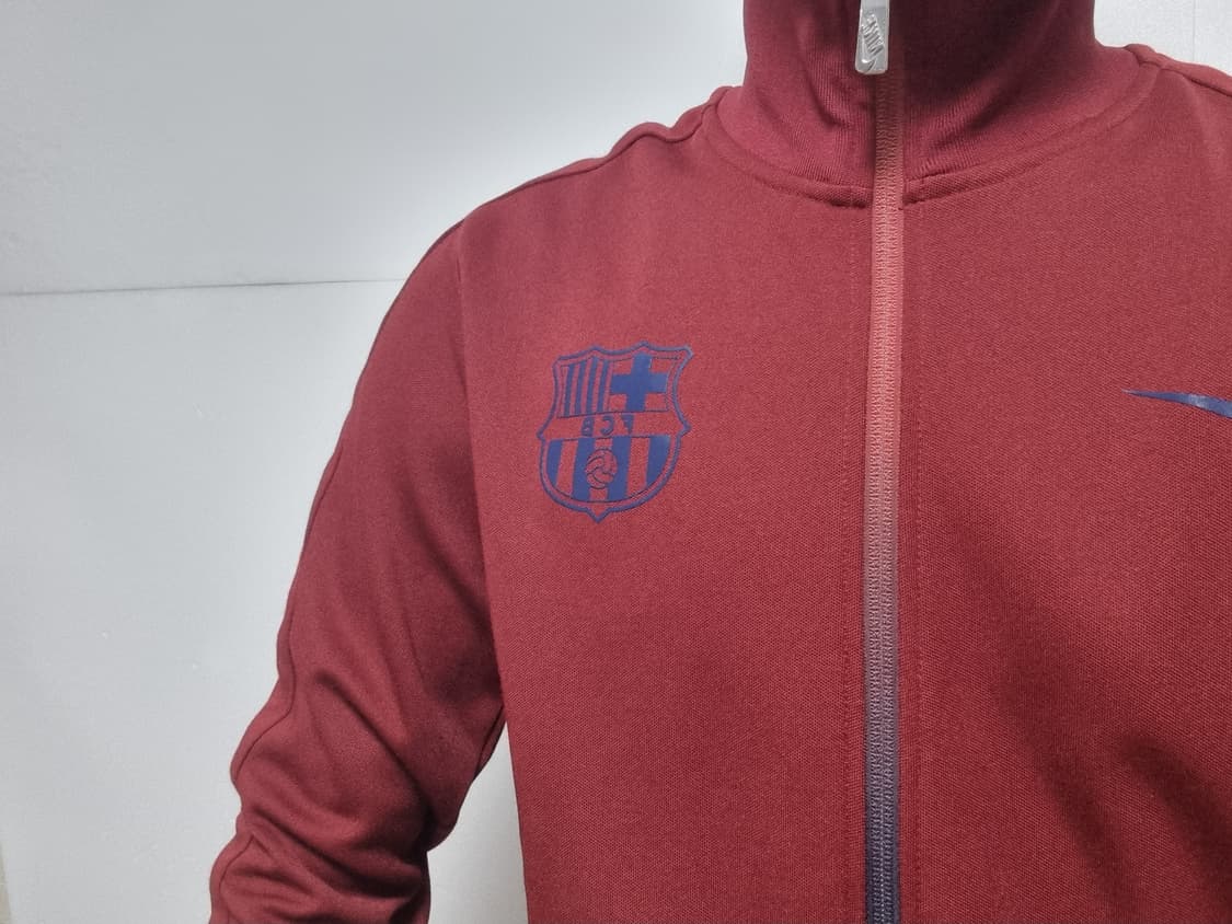 남성 나이키 FCB FC 바르셀로나 바르샤 버건디 트랙탑 져지 축구복 상품이미지10