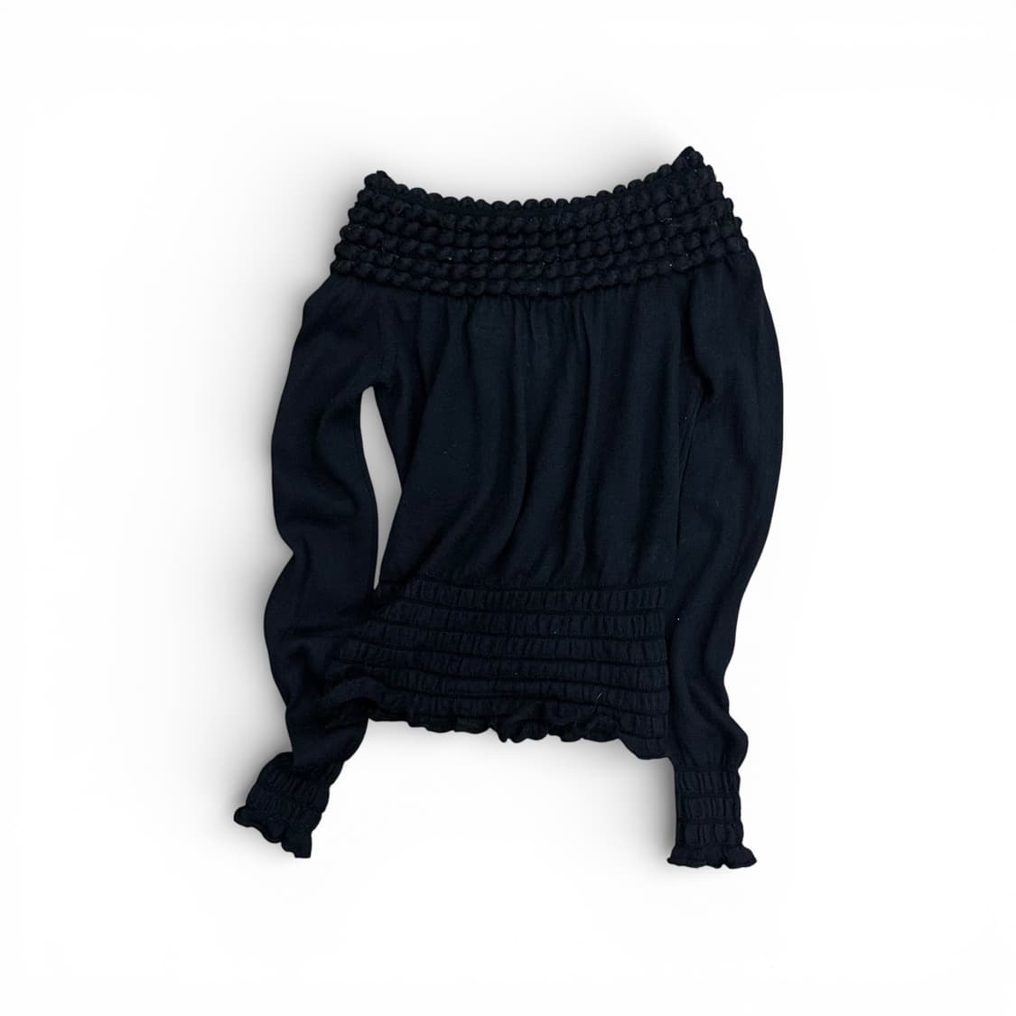 Glitter Detail Off Shoulder Knit Top 상품이미지1