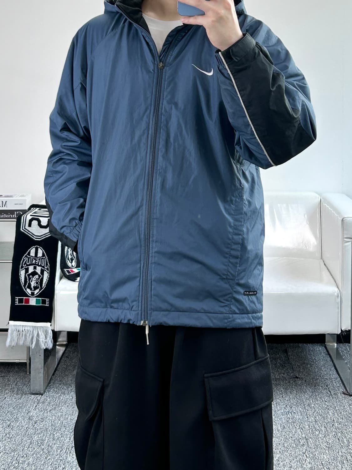나이키 네이비 후드 바람막이 자켓 M  상품이미지2