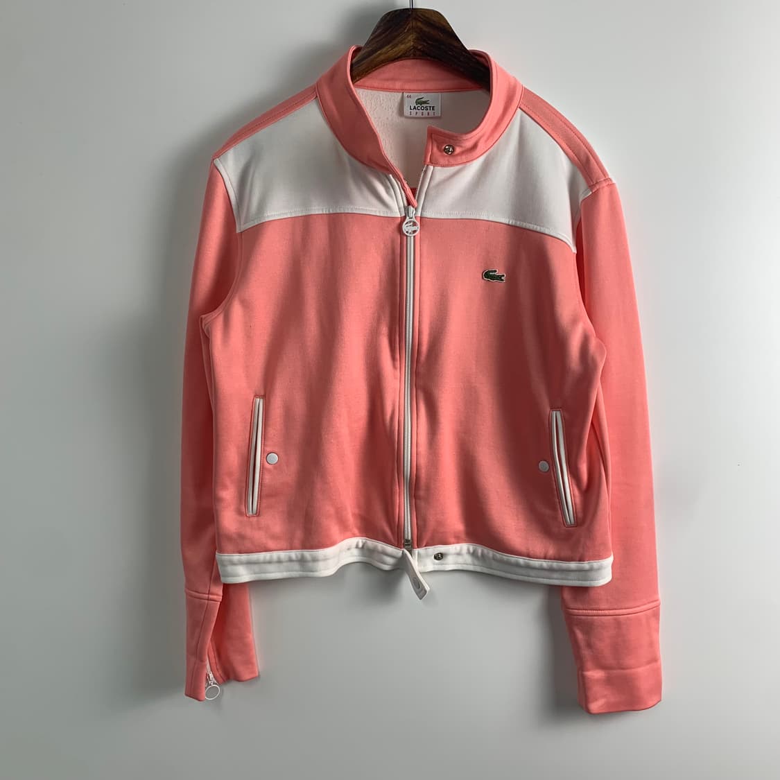 라코스테 자수로고 딸기우유 배색 트랙 져지 상품이미지2