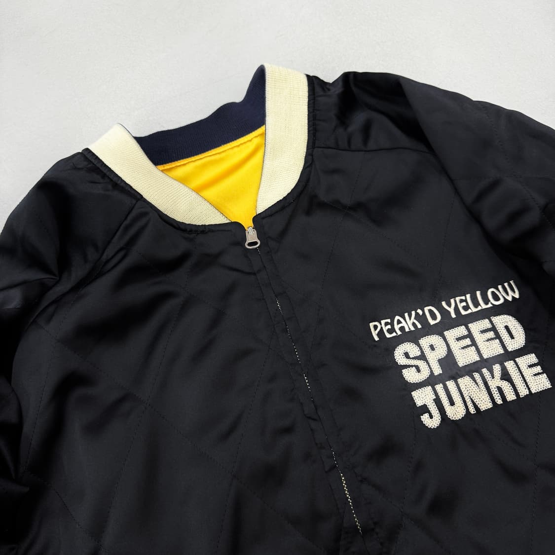 Tedman 테드맨 제팬 peak’d yellow 바이커 리버시블 스카쟌 상품이미지9