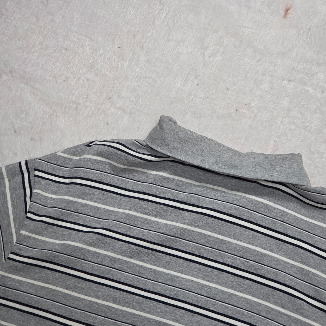 그레이 스트라이프 단가라 PK 롱슬리브 상품이미지5