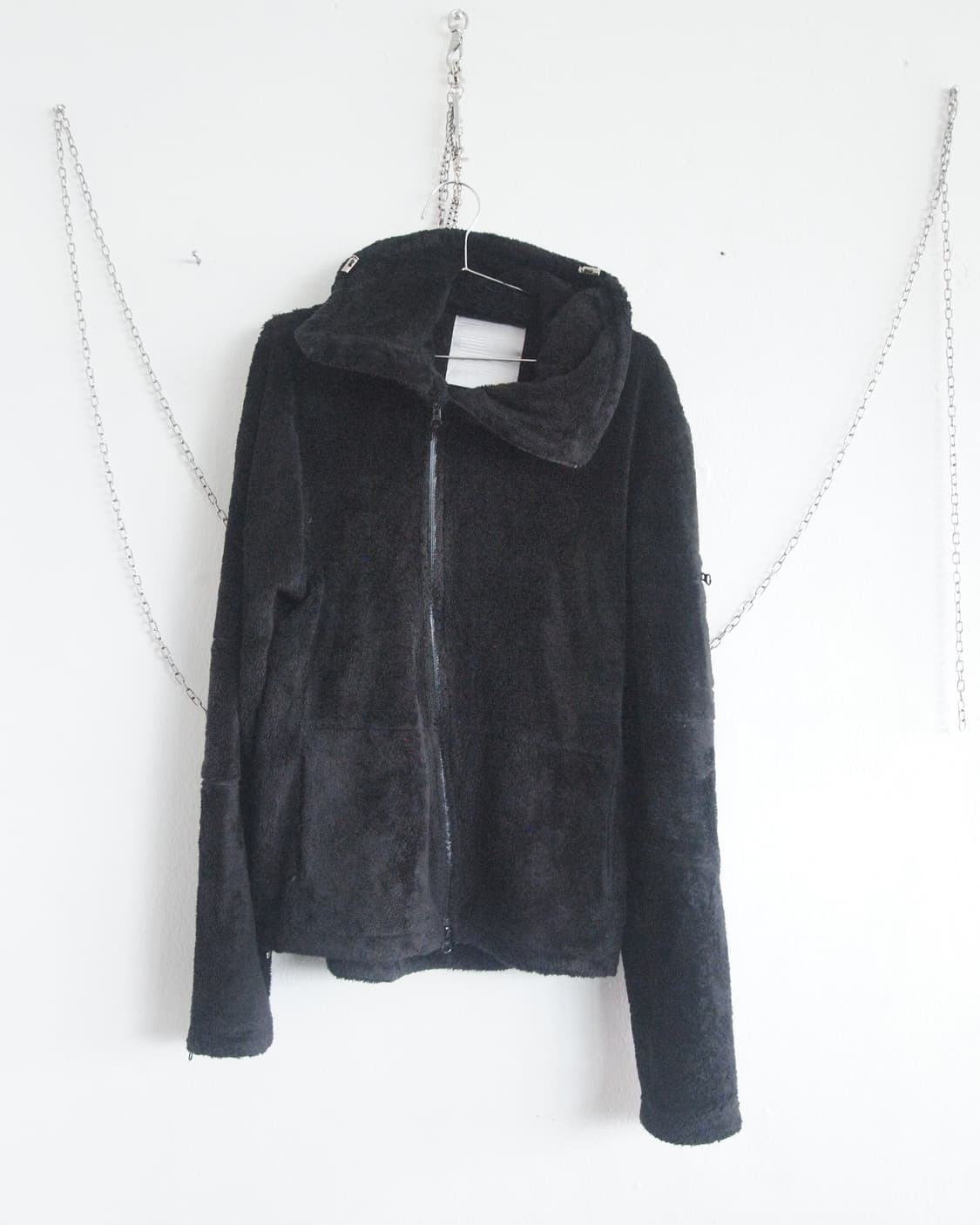 지에다 사선집업 후드 플리스 자켓 상품이미지6