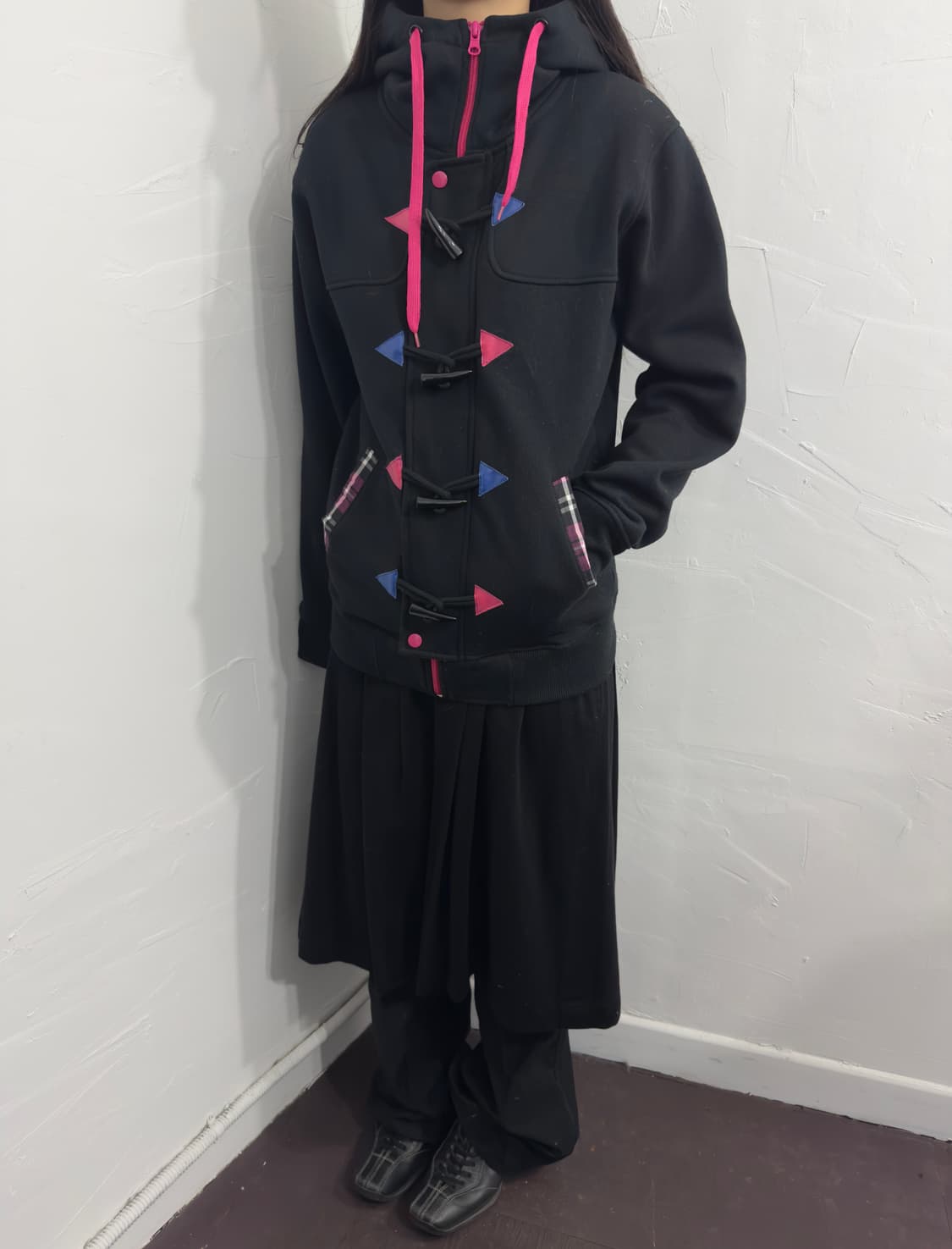 check duffle hood jacket 상품이미지4