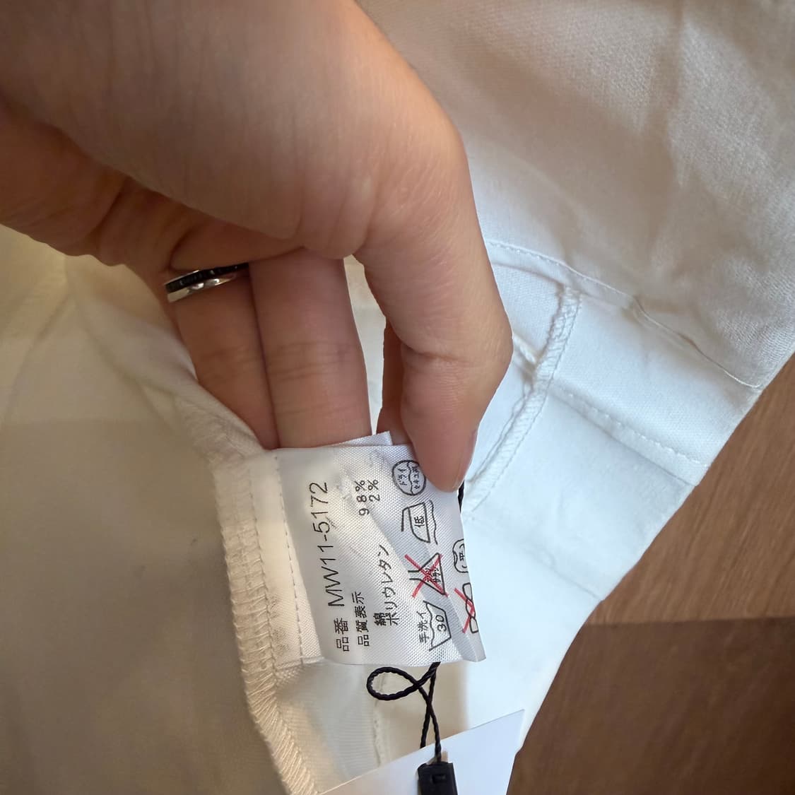 맥그리거 셔츠 블라우스 7부 소매 히든 버튼업 디테일 슬림핏 화이트 상품이미지7