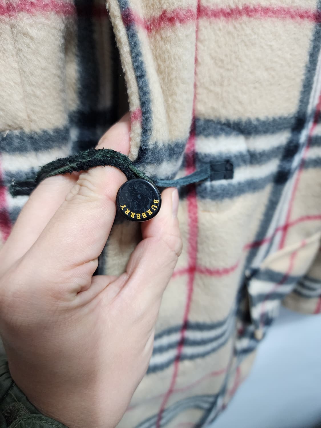 버버리 체크 후드 더플 코트 상품이미지5