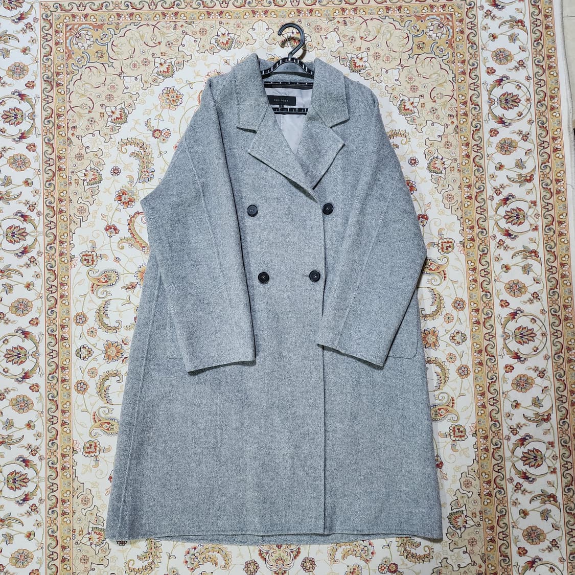 코인코즈 핸드메이드 울혼방 코트 사이즈 프리 | 후루츠패밀리