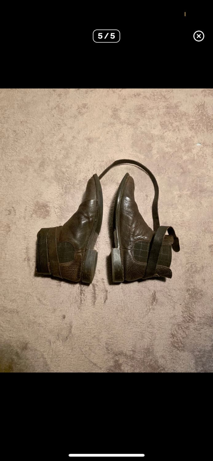 빈티지 브라운 스트랩 레더 부츠 245 상품이미지5