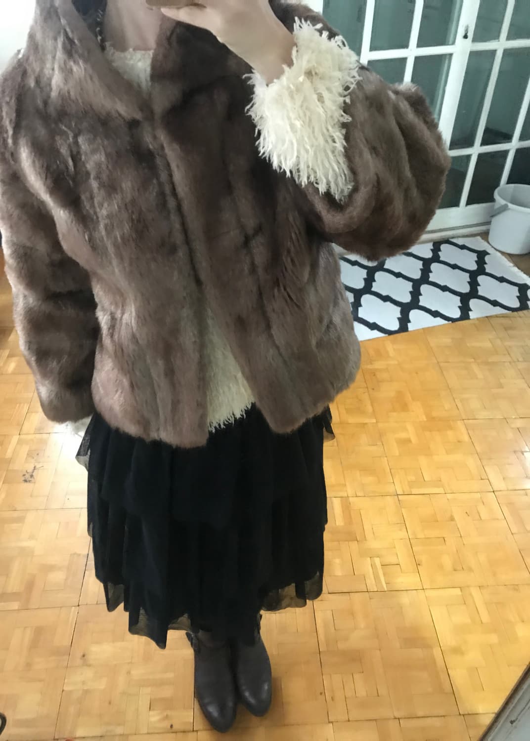 vintage brown fur jacket 상품이미지3