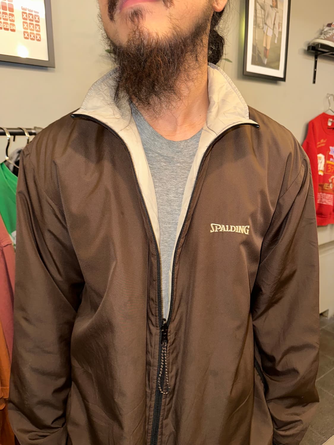 Spalding logo reversible nylon jacket 상품이미지2