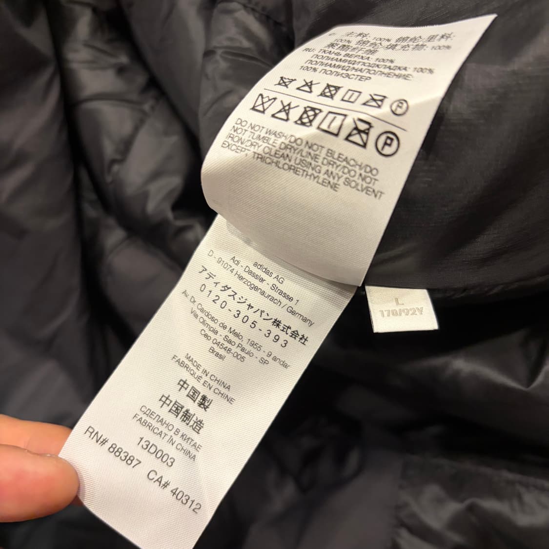 [L] 24FW 아디다스 Y-3 블랙 퍼텍스 롱 패딩 코트 B698 상품이미지8