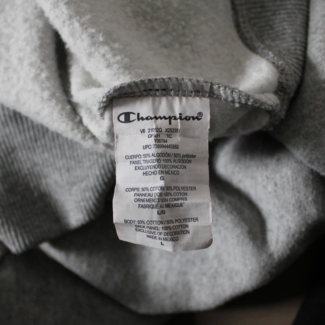 Champion 챔피온 그레이 기모 맨투맨 상품이미지5