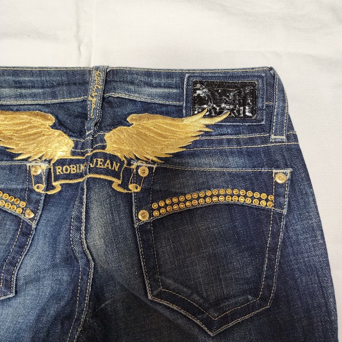Robin's Jean Y2k USA 자수 이태리 원단 데님팬츠 상품이미지7