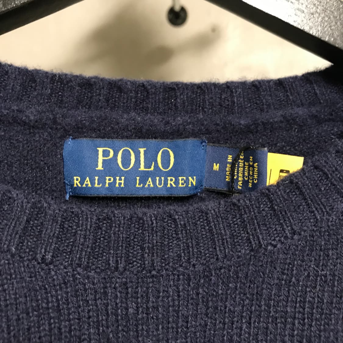 폴로 랄프로렌 QR 니트 네이비 M 상품이미지5