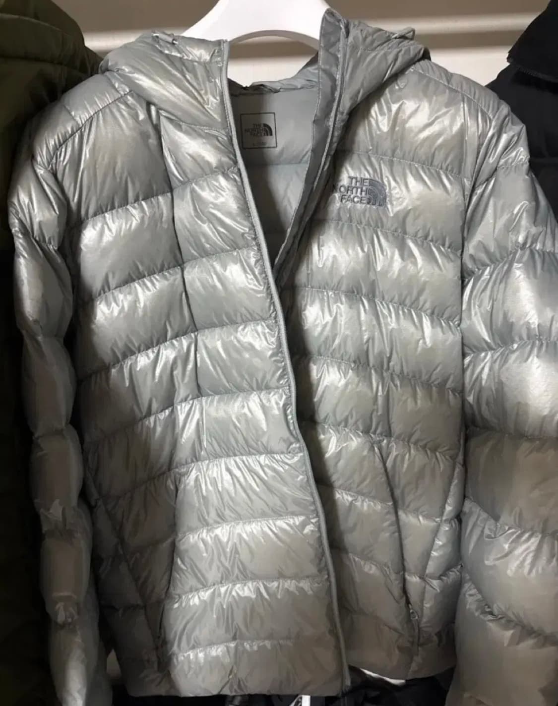 노스페이스 마티에르 EX RDS 다운 후디 라이트그레이 25FW 상품이미지1