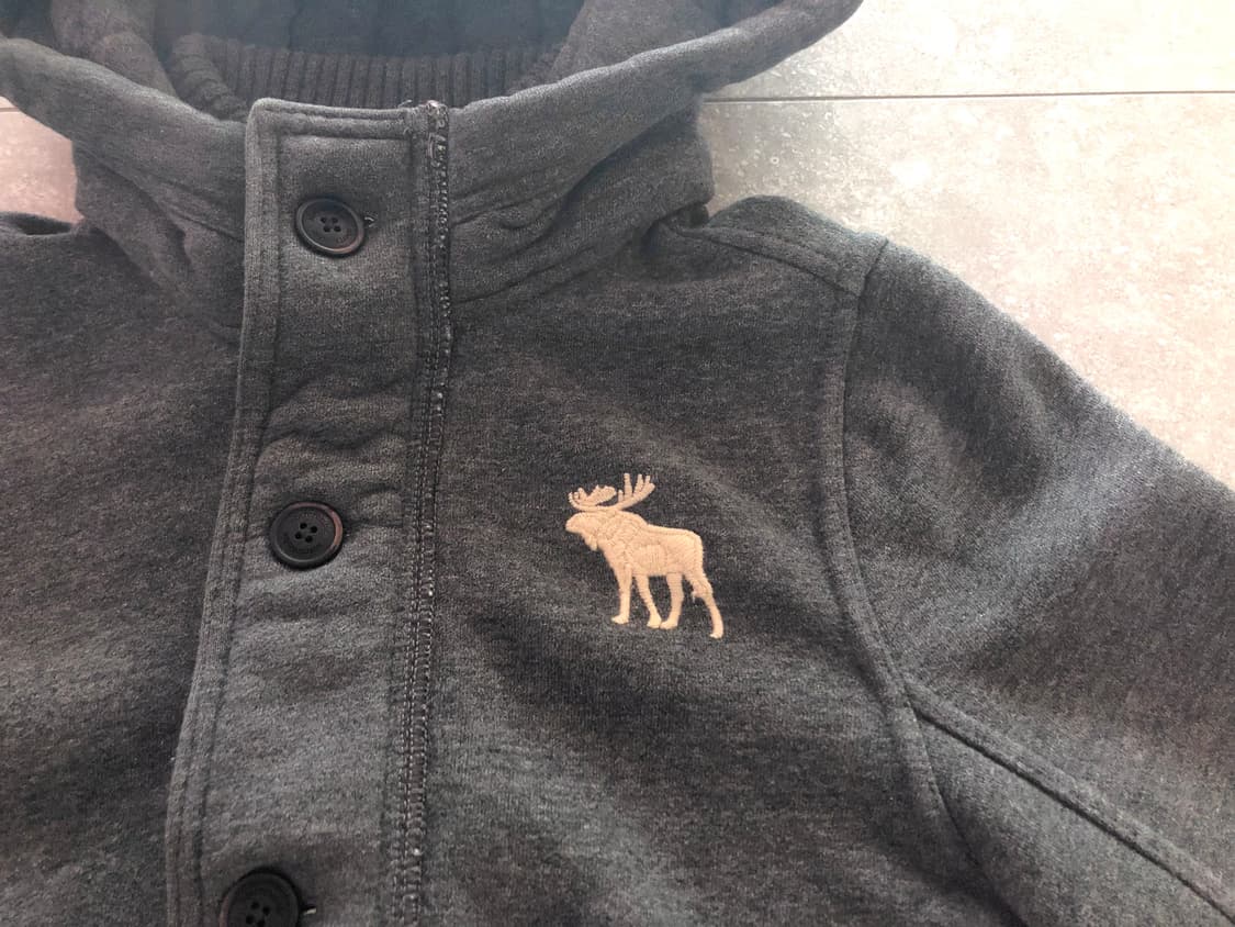 아베크롬비 그레이 후드 집업 상품이미지4