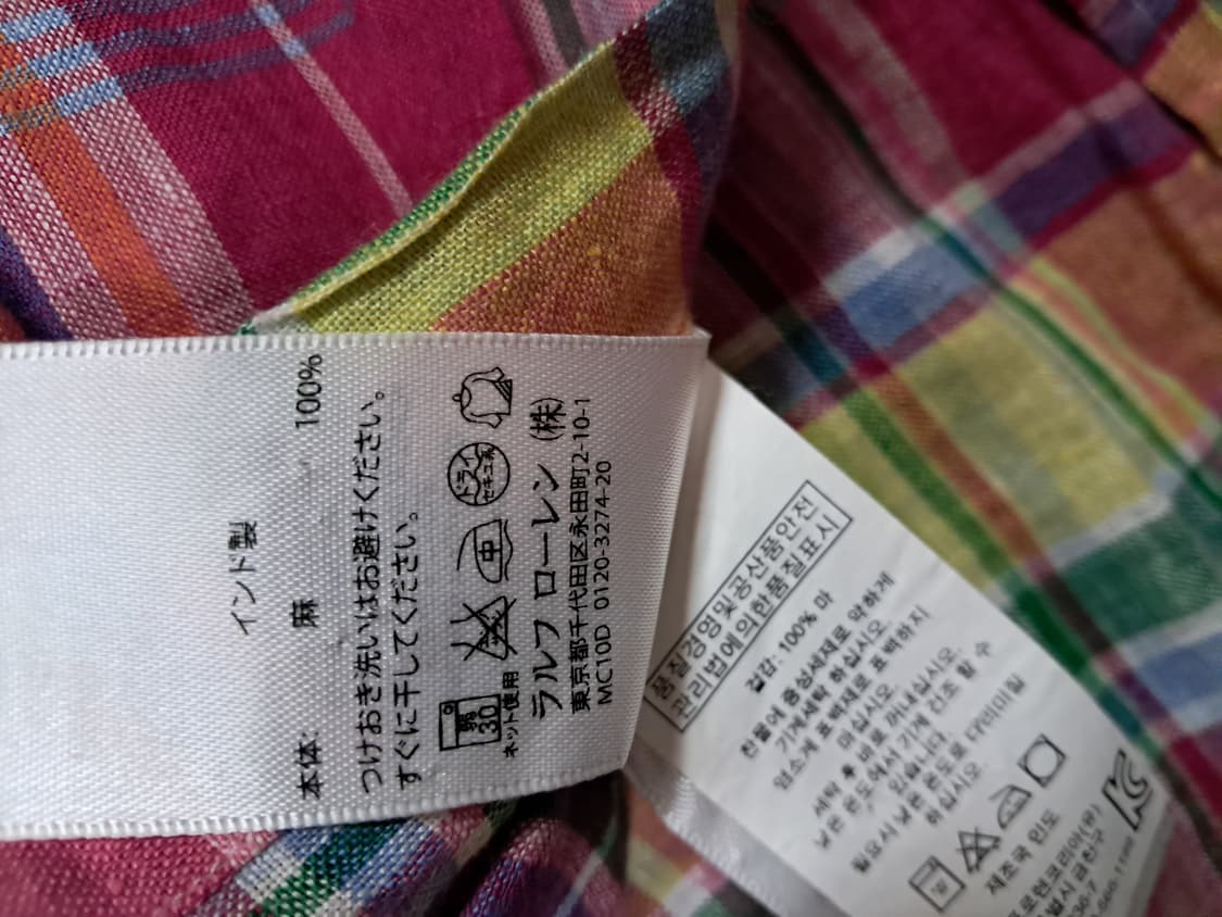 랄프 로렌(Polo Ralph Lauren)의 마드라스 체크 린넨 긴팔  상품이미지4