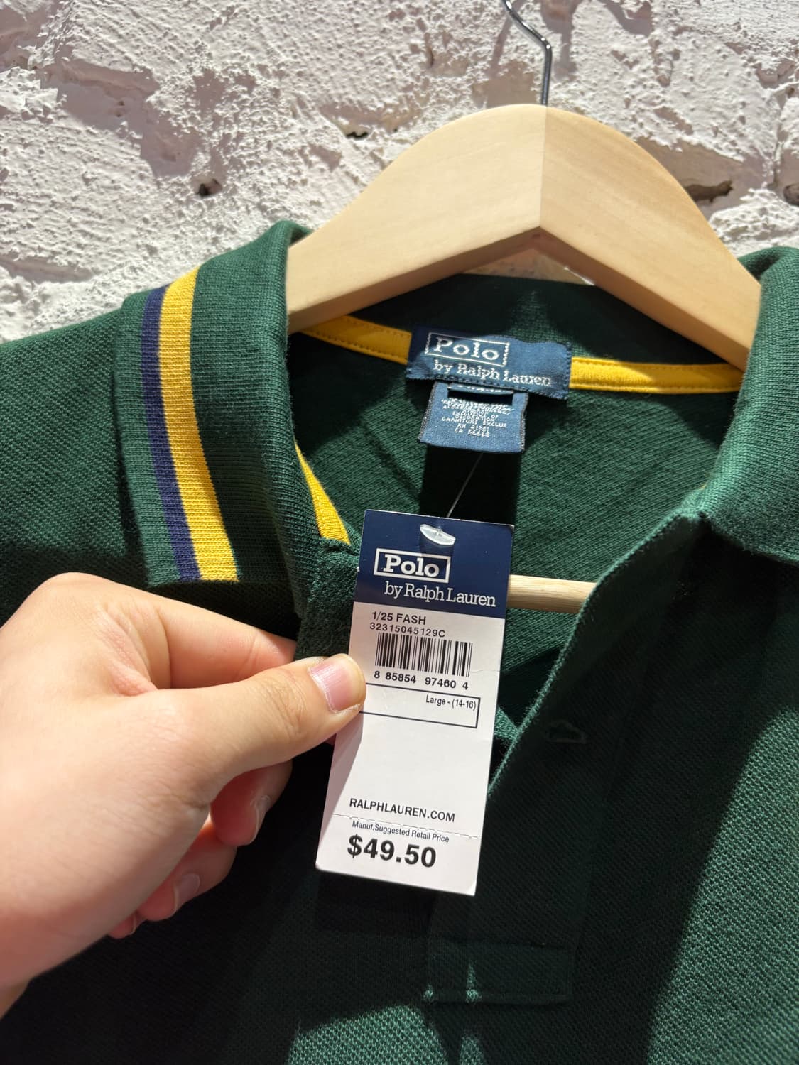 새상품) 폴로 빅포니 프린팅 커스텀 카라반팔티셔츠 상품이미지3