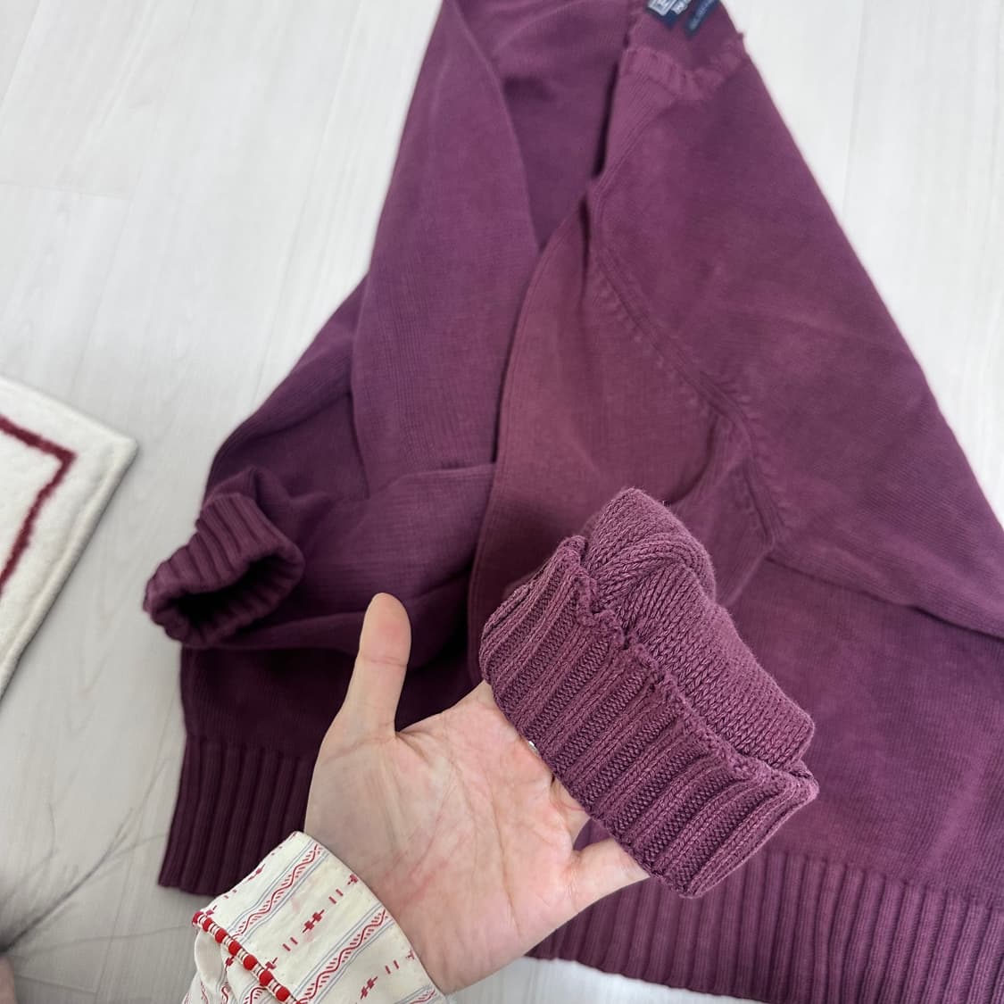 폴로니트 버건디  상품이미지4