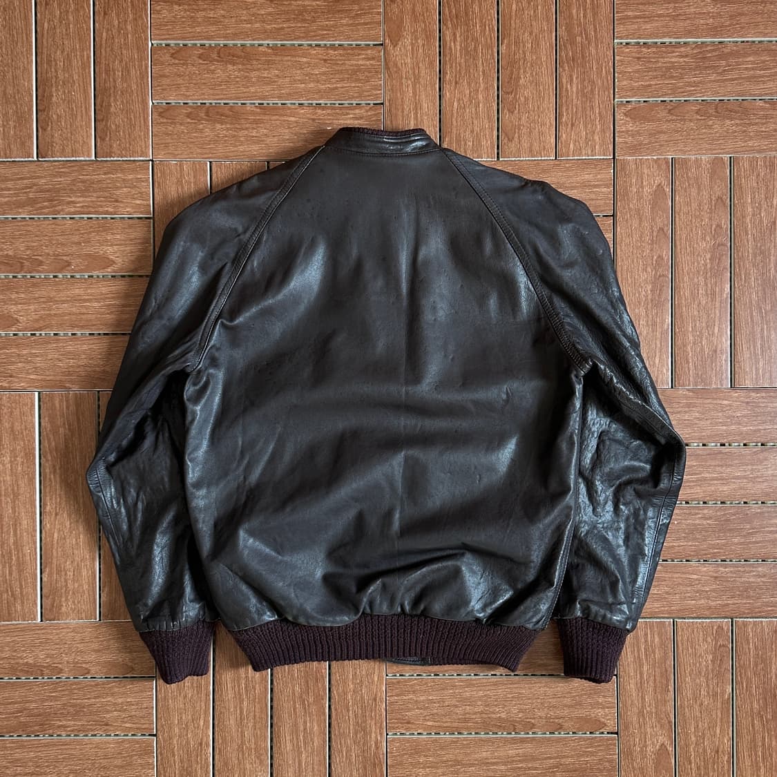 90‘s Deluxe skin wear leather jacket 상품이미지2