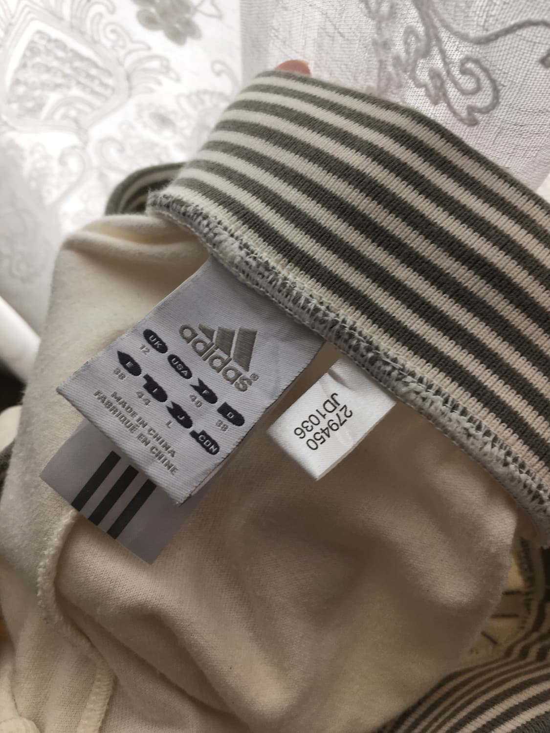 아디다스 희귀 벨루어 벨벳 크림 부츠컷 트레이닝바지 팬츠 상품이미지2