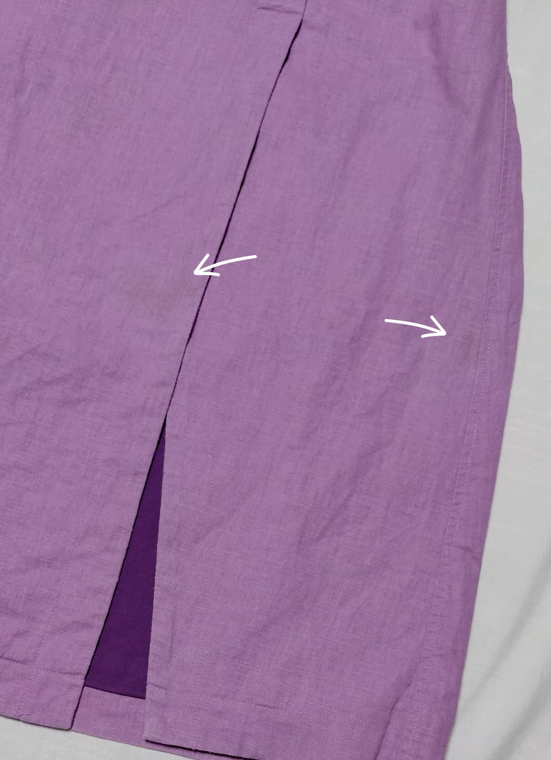 [Ray BEAMS] 린넨 혼방 버튼 랩 스커트 (라벤더/사이즈 0) 상품이미지9