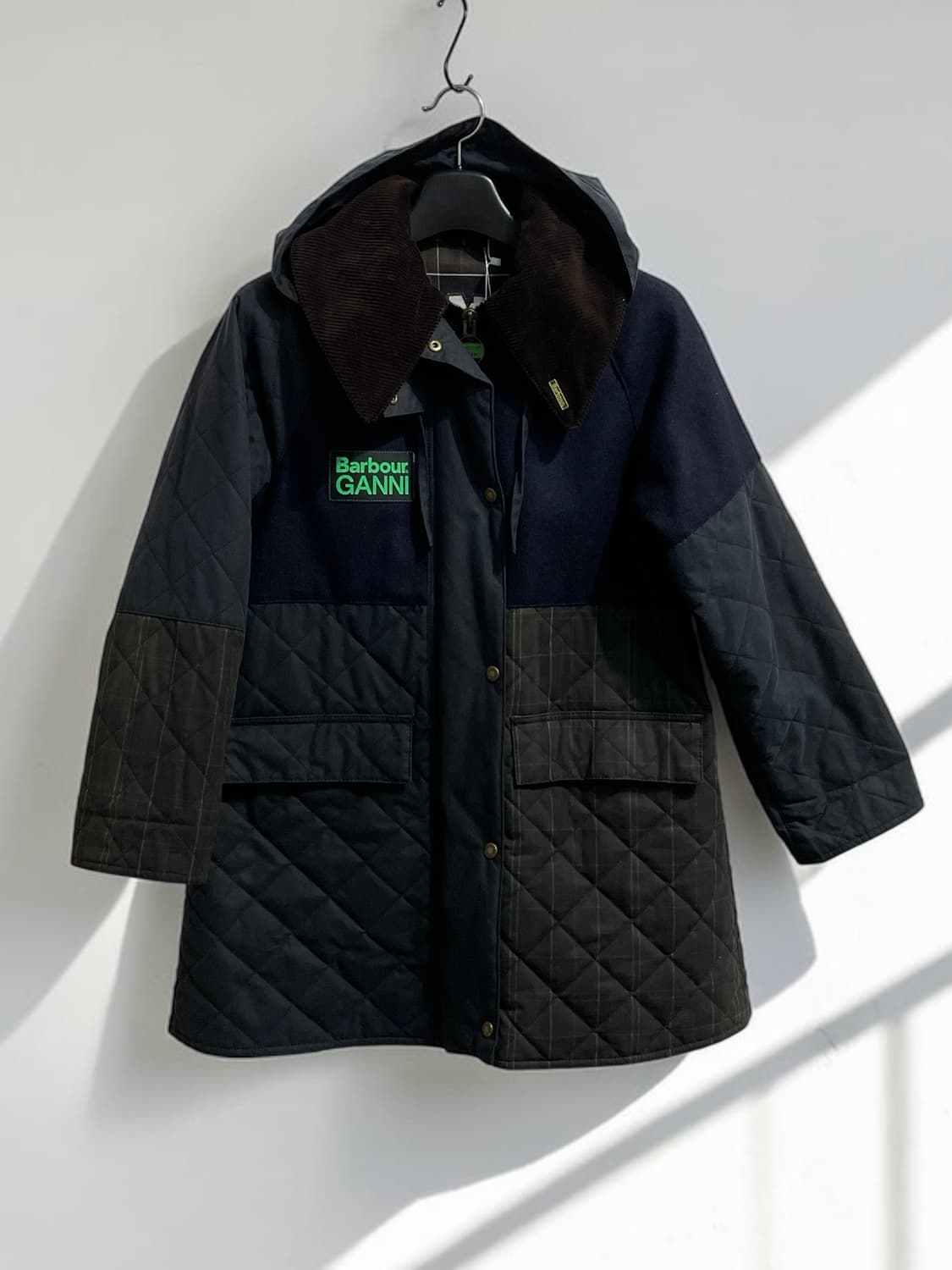 바버 X 가니 퀼팅 후드 자켓 상품이미지1