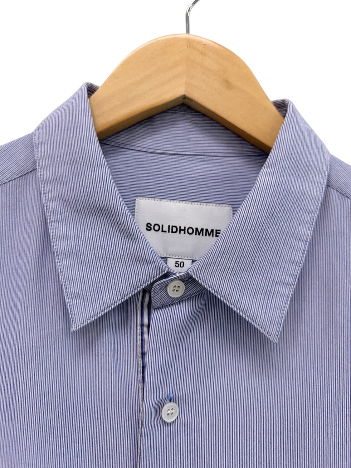 솔리드옴므 슬림핏 셔츠 소라색 (50/국내105) 상품이미지3