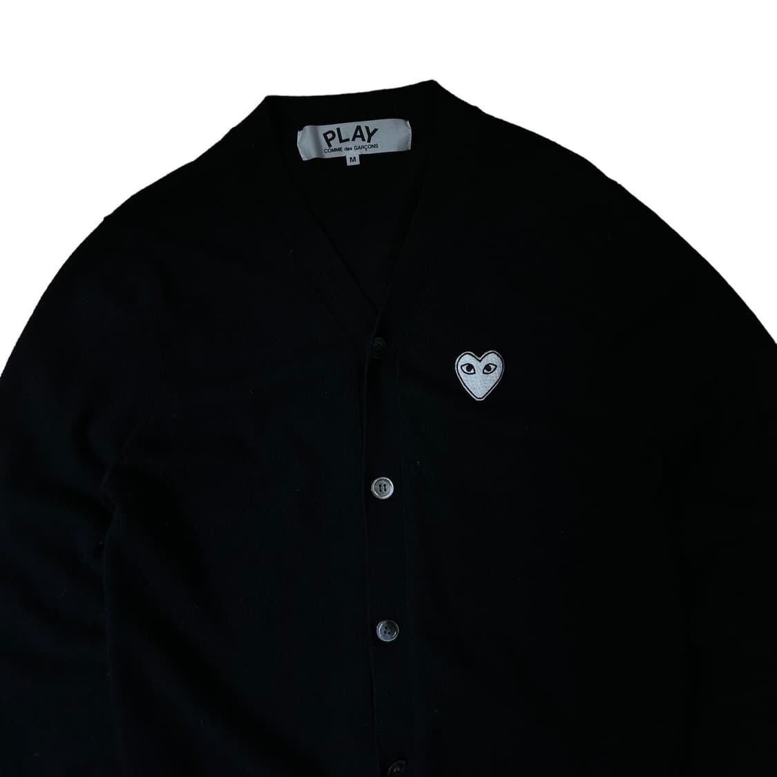 꼼데가르송 20년식 화이트와펜 블랙 가디건 상품이미지2